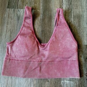 Sports Bra Bralette V-neck Bra Workout Mauve Purple Pink Size M L